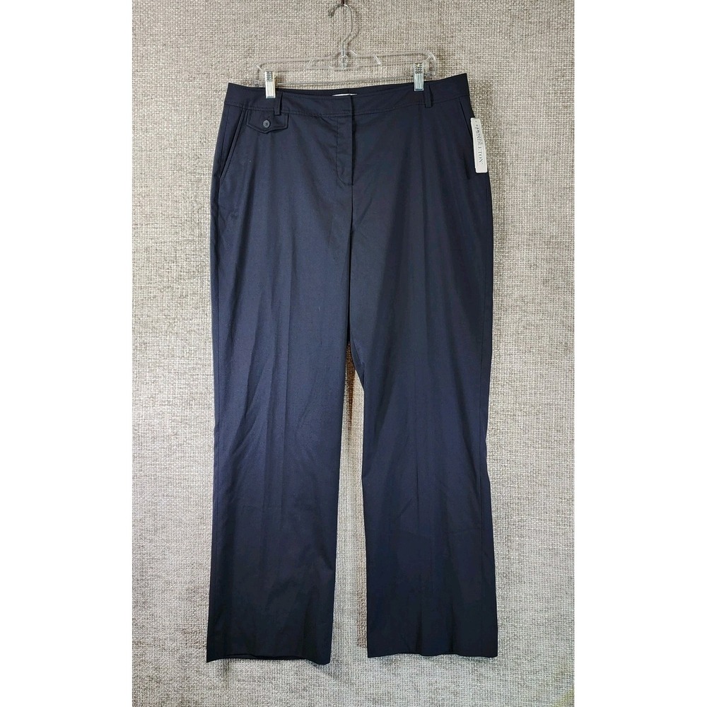 Pendleton Wool Blend Dress Pants Womens 16 Black Lightweight Classic Career NEW